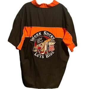 Work Sucks 2XL VANCE BIKER WEAR STURGIS 75th Let's Ride Button Down Shirt